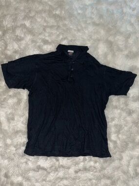 Paul & Shark Men's Black Polo with Button Placket